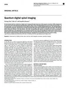Quantum digital spiral imaging - Core
