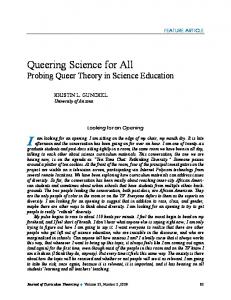 Queering Science for All - Journal of Curriculum Theorizing
