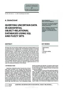 querying uncertain data in geospatial object-relational