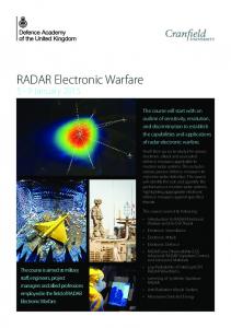 RADAR Electronic Warfare
