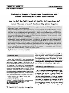 Radiological Analysis of Symptomatic Complications after Bilateral ...
