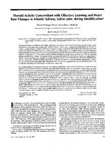 Rate Changes in Atlantic Salmon, Salmo salar, during Smoltification