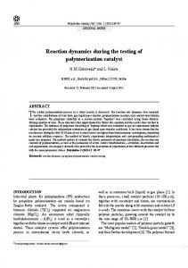 Reaction dynamics during the testing of ...