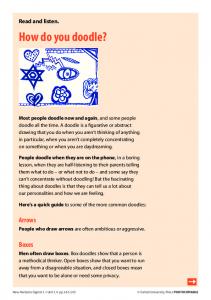 Read and listen. How do you doodle? - Oxford University Press