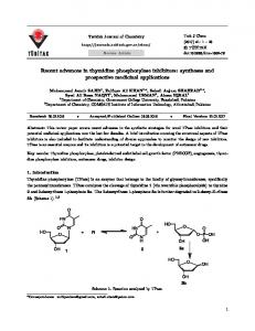 Recent advances in thymidine phosphorylase inhibitors ... - DergiPark