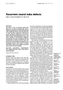 Recurrent neural tube defects