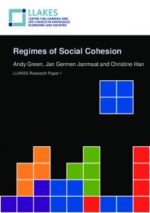 Regimes of Social Cohesion - Core