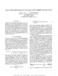 Regularized Estimation of Occluded Displacement ... - Semantic Scholar