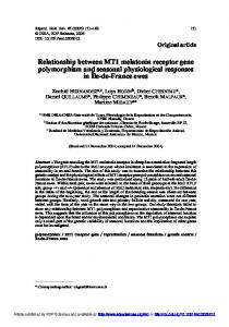Relationship between MT1 melatonin receptor ... - Semantic Scholar