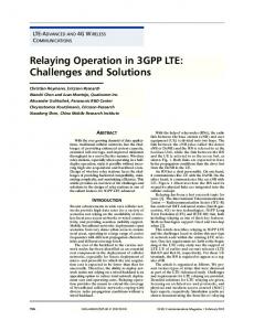 Relaying Operation in 3GPP LTE: Challenges and Solutions