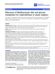 Relevance of Mediterranean diet and glucose ... - BioMedSearch