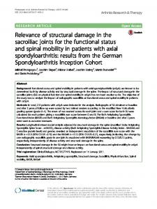 Relevance of structural damage in the sacroiliac