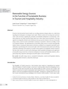 Renewable Energy Sources in the Function of Sustainable Business ...