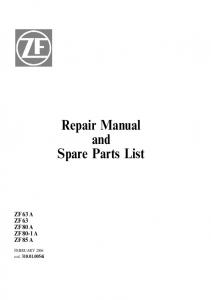 Repair Manual and Spare Parts List - BUKH Bremen