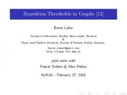 Repetition Thresholds in Graphs LuzOchPin18