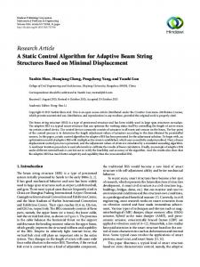 Research Article A Static Control Algorithm for Adaptive Beam String