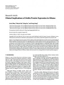 Research Article Clinical Implications of Girdin ... - BioMedSearch