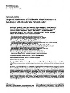 Research Article Corporal Punishment of Children in ... - ScienceOpen