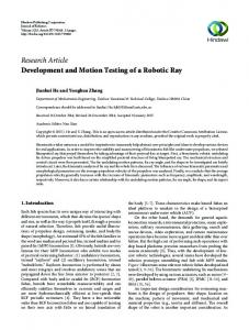 Research Article Development and Motion Testing