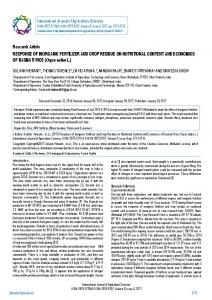 Research Article RESPONSE OF INORGANIC ... - BioInfo Publication
