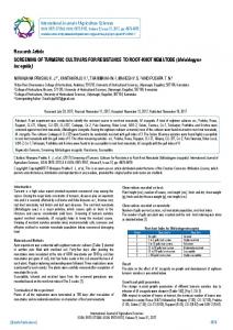 Research Article SCREENING OF TURMERIC ... - BioInfo Publication