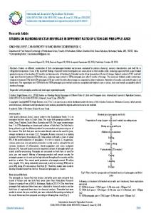 Research Article STUDIES ON BLENDING ... - BioInfo Publication