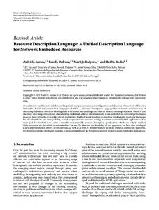 Resource Description Language: A Unified Description Language for ...