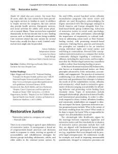 Restorative Justice - The Justia Agenda