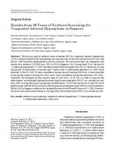 Results from 28 Years of Newborn Screening for ... - BioMedSearch