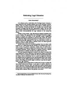 Rethinking Legal Education - Harvard Law School