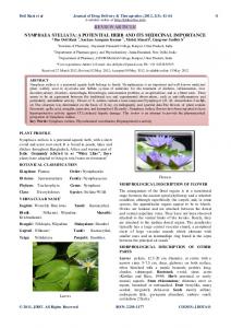 review article nymphaea stellata: a potential herb and ...