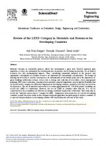 Review of the LEED Category in Materials and ... - Science Direct