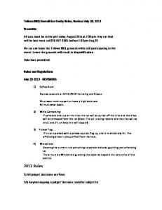 Revised 2013 Rules are available for download here.