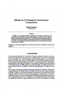 RFreak--An R Package for Evolutionary Computation - Semantic Scholar