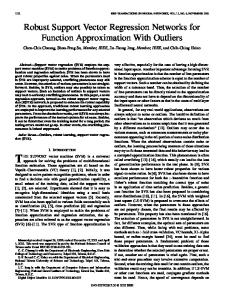 Robust support vector regression networks for ... - Semantic Scholar
