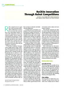 RoCKIn Innovation Through Robot Competitions - IEEE Xplore