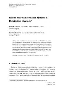 Role of Shared Information Systems in Distribution