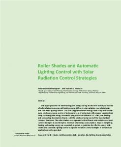 Roller Shades and Automatic Lighting Control with Solar ... - CiteSeerX