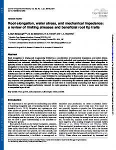 Root elongation, water stress, and mechanical ... - Plantstress.com