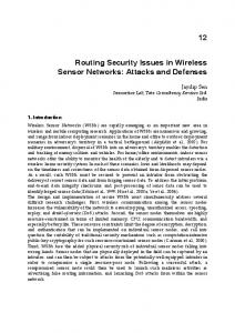 Routing Security Issues in Wireless Sensor ... - Semantic Scholar