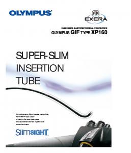 Sales Brochure: GIF-XP160 EVIS EXERA ... - Olympus America