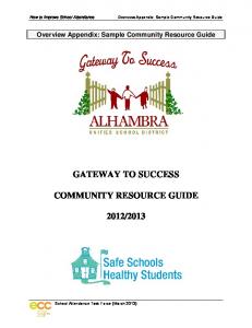 Sample Community Resource Guide - Education Coordinating Council