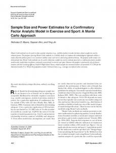 Sample Size and Power Estimates for a Confirmatory Factor ... - Mplus