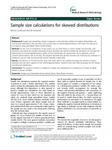 Sample size calculations for skewed distributions - Springer Link
