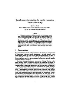 Sample size determination for logistic regression: A ... - OPUS at UTS