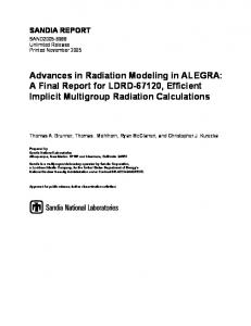 sandia report - Sandia National Laboratories