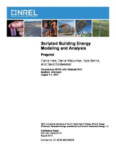 Scripted Building Energy Modeling and Analysis: Preprint - NREL