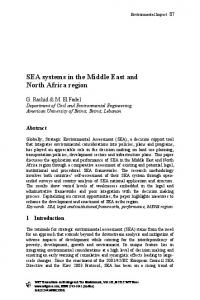 SEA systems in the Middle East and North Africa region