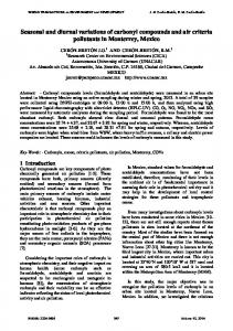 Seasonal and diurnal variations of carbonyl compounds and ... - WSEAS