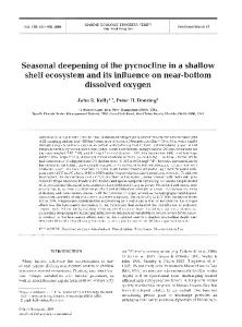 Seasonal deepening of the pycnocline in a shallow ... - Inter Research
